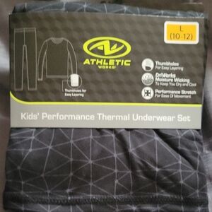 Athletic Works Black Kids' Performance Thermal Set